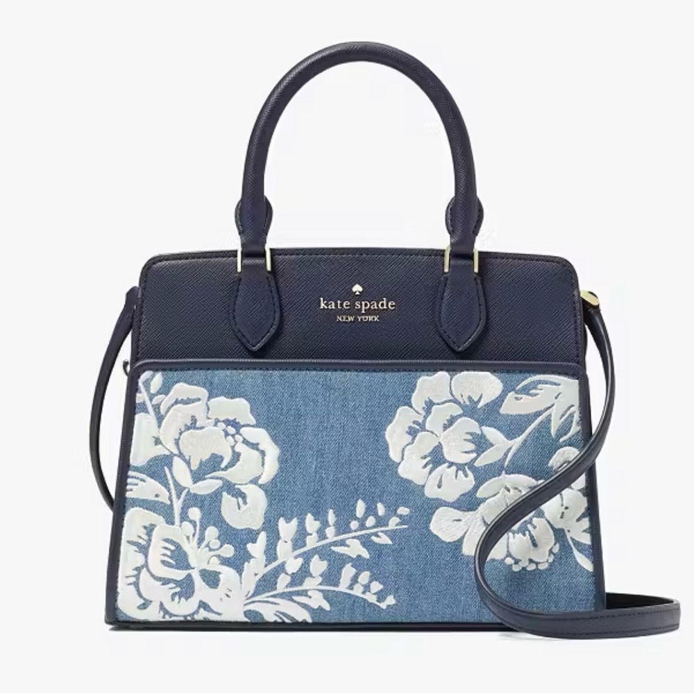 #12 - Kate Spade - Madison Vase Floral Embroidered Satchel!